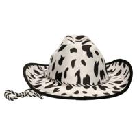 Carnaval verkleed Cowboy hoed Cows - wit/zwart - volwassenen - Koeien print