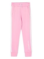 Karl Lagerfeld Kids pantalon de jogging fuselé à bandes contrastantes - Rose