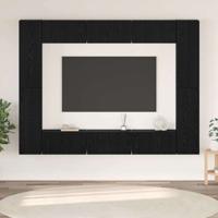 Tv-meubelset 10 pcs Zwart eiken Medium 30.5 x 30 x 90 cm