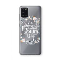 Diamonds: Samsung Galaxy A31 Transparant Hoesje