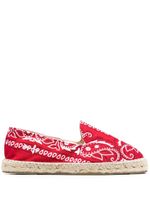 Manebi espadrilles à imprimé bandana - Rouge