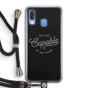 Capable: Samsung Galaxy A40 Transparant Hoesje met koord
