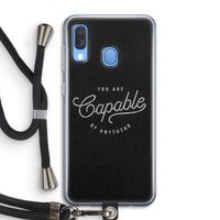 Capable: Samsung Galaxy A40 Transparant Hoesje met koord