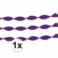 1x crepe papier slingers/guirlande - 6 meter - multi-kleur