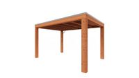 Trendhout Overkapping Palermo XXL 380x315 cm- Plat dak- Hout- Trendhout
