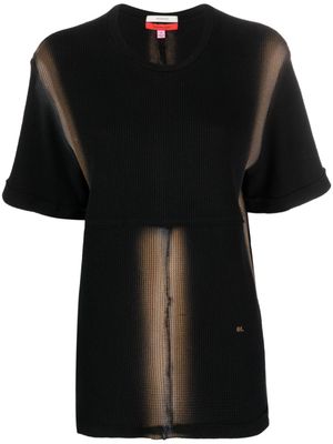 Eckhaus Latta t-shirt à logo brodé - Noir