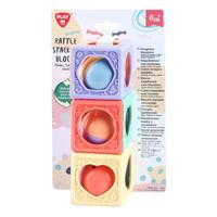 Playgo stapelblokken met rammelaar - 3dlg.