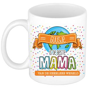 Naam mok mama Guusje - wit - de beste - keramiek - 300 ml - Moederdag/verjaardag