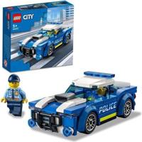 LEGO 60312 Auto della Polizia di Città, Giocattolo per Bambini dai 5 Anni in su con Minifigure dell'Ufficiale, Idea Regalo, Serie Avventure