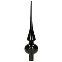 Decoris Kerstboompiek - zwart - glans - 26 cm