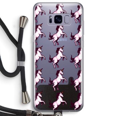 Musketon Unicorn: Samsung Galaxy S8 Plus Transparant Hoesje met koord