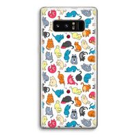 Kleurrijke katten: Samsung Galaxy Note 8 Transparant Hoesje