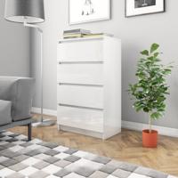 Dressoir 60x35x98,5 cm bewerkt hout hoogglans wit