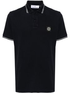 Stone Island polo en coton piqué - Bleu