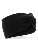 Beechfield CB432 Twist Knit Headband - Black - One Size - thumbnail