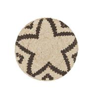 J-Line Rond Ster placemat - jute - naturel - 6x - thumbnail