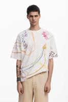 T-shirt met korte mouwen en tekeningen - WHITE - XXL
