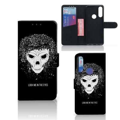 Telefoonhoesje met Naam Alcatel 1S 2020 Skull Hair Telefoonhoesje met Naam Alcatel 1S 2020 Skull Hair