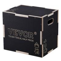 VEVOR 3 in 1 Plyometrische Jump Box 16/14/12 Inch Plyo Box, Jump Box Jump Box 204kg Laadvermogen, Fitness Oefening Step Up Box voor Thuistraining, Jump Krachttraining Zwart Verstelbare Hoogte