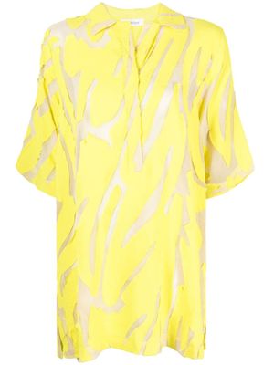 Rodebjer robe courte Lori à épaules tombantes - Jaune