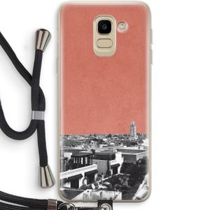 Marrakech Skyline : Samsung Galaxy J6 (2018) Transparant Hoesje met koord