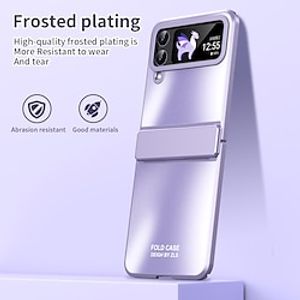 telefoon hoesje Voor Samsung Galaxy Z-flip 6 Z Flip 5 Z Flip 4 Z Flip 3 Volledig hoesje Schokbestendig Effen Aluminium profiel Lightinthebox