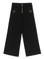 Elisabetta Franchi La Mia Bambina pantalon zippé à plaque logo - Noir - thumbnail