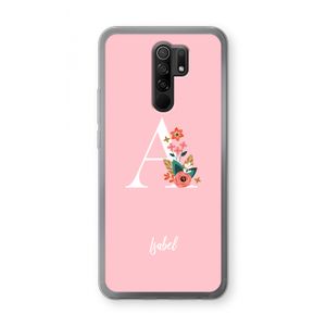 Pink Bouquet: Xiaomi Redmi 9 Transparant Hoesje