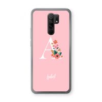 Pink Bouquet: Xiaomi Redmi 9 Transparant Hoesje