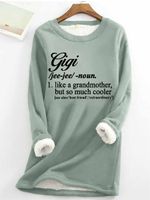 Women's Gigi Like A Grandmother But So Much Cooler Text Letters Loose Simple Sweatshirt - thumbnail