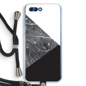 Combinatie marmer: Honor 10 Transparant Hoesje met koord