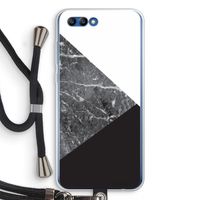 Combinatie marmer: Honor 10 Transparant Hoesje met koord