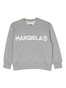 MM6 Maison Margiela Kids sweat à logo imprimé - Gris