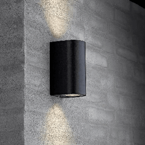Buitenlamp up down Nordlux &apos;Asbol&apos; gevelverlichting LED wandlamp zwart 2x5W 3000K warm wit