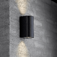 Buitenlamp up down Nordlux &apos;Asbol&apos; gevelverlichting LED wandlamp zwart 2x5W 3000K warm wit