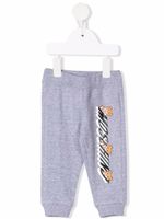 Moschino Kids pantalon de jogging à logo imprimé - Gris