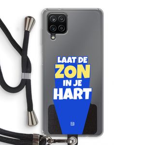 Laat de zon in je hart: Samsung Galaxy A12 Transparant Hoesje met koord