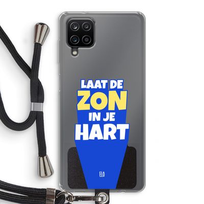 Laat de zon in je hart: Samsung Galaxy A12 Transparant Hoesje met koord