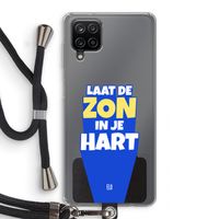 Laat de zon in je hart: Samsung Galaxy A12 Transparant Hoesje met koord