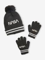 Set van muts + handschoenen voor jongens NASA® antracietgrijs