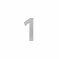 Intersteel Huisnummer 1Numbra 150x2mm RVS - 0035.402071