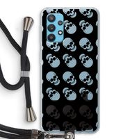 Musketon Skulls: Samsung Galaxy A32 4G Transparant Hoesje met koord