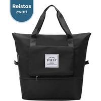 FOXLY® Opvouwbare Handbagage Reistas – Handbagage formaat - Reistas - Opvouwbaar Tot 28 x 18 cm – Zwart - thumbnail