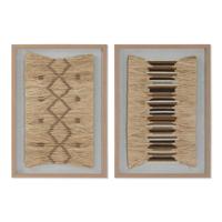 Schilderij 3D Home ESPRIT Raffia polyestyreen 50 x 3 x 70 cm 50 x 3,5 x 70 cm