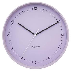 NeXtime - Wandklok 40cm - Stil - Lavendel - Metaal - NeXtime &apos;Berlin