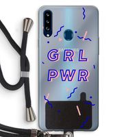GRL PWR: Samsung Galaxy A20s Transparant Hoesje met koord