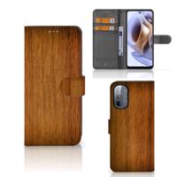 Motorola Moto G31 | G41 | Book Style Case | Donker Hout
