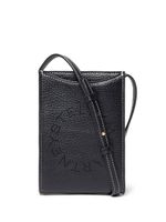 Stella McCartney Logo grained crossbody bag - Noir