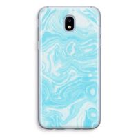Waterverf blauw: Samsung Galaxy J5 (2017) Transparant Hoesje