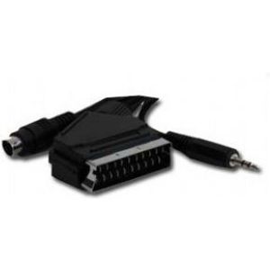 Gembird 15m, Scart/S-Video,3.5mm, M/M SCART (21-pin) S-Video (4-pin) + 3.5mm Zwart